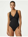 Marks & Spencer Bauchbetonter Badeanzug mit Dekolleté Marks & Spencer schwarz