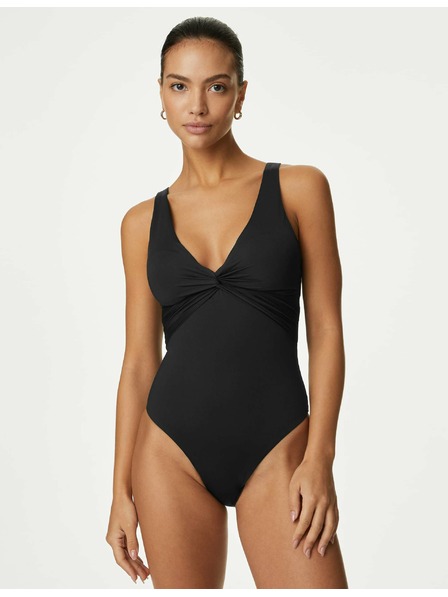 Marks & Spencer Bauchbetonter Badeanzug mit Dekolleté Marks & Spencer schwarz