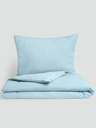Kvalitex Streckbett Flanell-Bettwäsche 140x220, 70x90cm hellblau