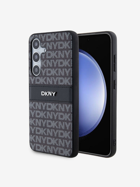 DKNY PC/TPU Rückseite mit Streifenmuster für Samsung S24 Schwarz DKNY
