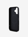 DKNY PU Leather Silver Metal Logo Magsafe iPhone 16 Grey Phone Case