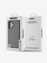 DKNY PU Leather Silver Metal Logo Magsafe iPhone 16 Grey Phone Case