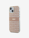DKNY PC/TPU Repeat Pattern Tonal Stripe Magsafe Back Cover für iPhone 15 Pink DKNY