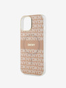 DKNY PC/TPU Repeat Pattern Tonal Stripe Magsafe Back Cover für iPhone 15 Pink DKNY
