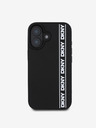 DKNY DKNY 3D Rubber Repeat Logo Line Back Cover für iPhone 16 Schwarz