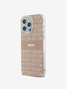 DKNY PC/TPU Wiederholungsmuster Tonal Stripe Magsafe Back Cover für iPhone 15 Pro Max Pink DKNY
