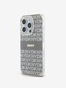 DKNY PC/TPU Wiederholungsmuster Tonal Stripe Magsafe Back Cover für iPhone 13 Pro Max Beige DKNY