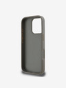 DKNY DKNY PU Leder Karomuster und Streifen Rückseitenschutz für iPhone 16 Pro Beige