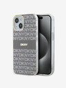DKNY PC/TPU Repeat Pattern Tonal Stripe Magsafe Back Cover für iPhone 14 Beige DKNY