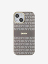 DKNY PC/TPU Repeat Pattern Tonal Stripe Magsafe Back Cover für iPhone 14 Beige DKNY