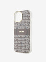 DKNY PC/TPU Repeat Pattern Tonal Stripe Magsafe Back Cover für iPhone 14 Beige DKNY