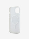 DKNY PC/TPU Repeat Pattern Tonal Stripe Magsafe Back Cover für iPhone 14 Beige DKNY