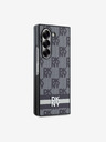 DKNY DKNY PU Leder Karomuster und Streifen Back Cover für Samsung Galaxy Z Fold 6 Schwarz