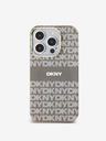 DKNY PC/TPU Wiederholungsmuster Tonal Stripe Magsafe Back Cover für iPhone 15 Pro Max Beige DKNY
