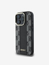 DKNY DKNY PU Leder Checkered Pattern Magsafe Back Cover für iPhone 16 Pro Max Schwarz