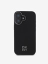 DKNY DKNY PU Leder Stack Logo Magsafe Schutzhülle für iPhone 16 Schwarz