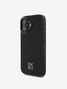 DKNY DKNY PU Leder Stack Logo Magsafe Schutzhülle für iPhone 16 Schwarz