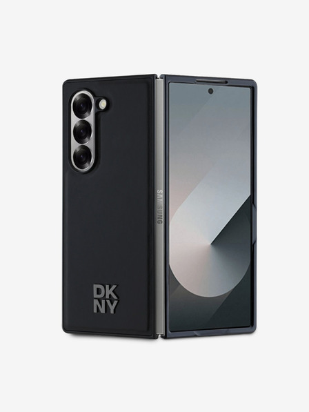 DKNY DKNY PU Leder Stack Logo MagSafe Schutzhülle für Samsung Galaxy Z Fold 6 Schwarz