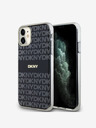 DKNY PC/TPU Repeat Pattern Tonal Stripe Magsafe Back Cover für iPhone 11 Schwarz DKNY
