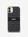DKNY PC/TPU Repeat Pattern Tonal Stripe Magsafe Back Cover für iPhone 11 Schwarz DKNY