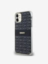 DKNY PC/TPU Repeat Pattern Tonal Stripe Magsafe Back Cover für iPhone 11 Schwarz DKNY