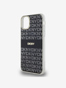 DKNY PC/TPU Repeat Pattern Tonal Stripe Magsafe Back Cover für iPhone 11 Schwarz DKNY