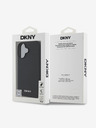 DKNY DKNY PU Leder Silbernes Metall Logo Magsafe Back Cover für iPhone 16 Schwarz
