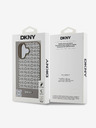 DKNY DKNY PU Leder Repeat Pattern Bottom Stripe MagSafe Back Cover für iPhone 16 Braun
