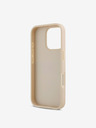 DKNY DKNY PU Leder Repeat Pattern Tonal Stripe Back Cover für iPhone 16 Pro Pink