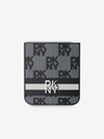 DKNY DKNY PU Leder Karomuster und Streifen Back Cover für Samsung Galaxy Z Flip 6 Schwarz