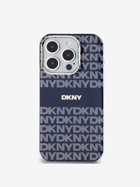 DKNY PC/TPU Wiederholungsmuster Tonal Stripe Magsafe Back Cover für iPhone 14 Pro Max Blau DKNY