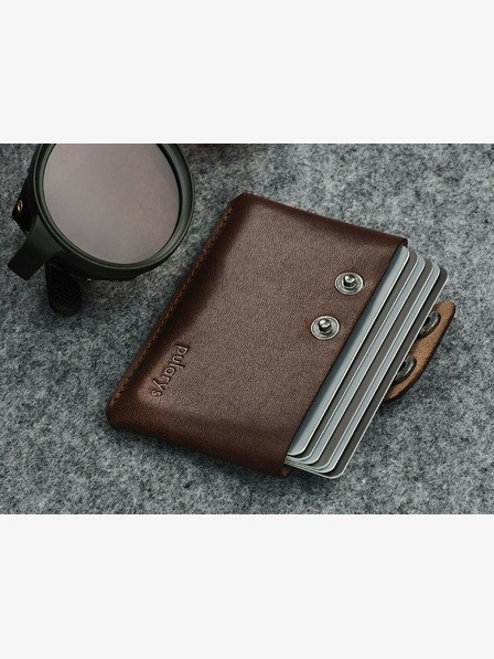 Pularys Pularys Herrenbrieftasche aus Leder Hiker und Schlüsselanhänger Geschenkset Braun 189414102