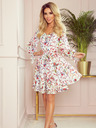 numoco Kleid mit Ausschnitt - bunte Blumen auf hellem Grund Numoco ZOE