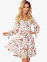 numoco Kleid mit Ausschnitt - bunte Blumen auf hellem Grund Numoco ZOE