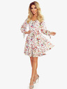 numoco Kleid mit Ausschnitt - bunte Blumen auf hellem Grund Numoco ZOE