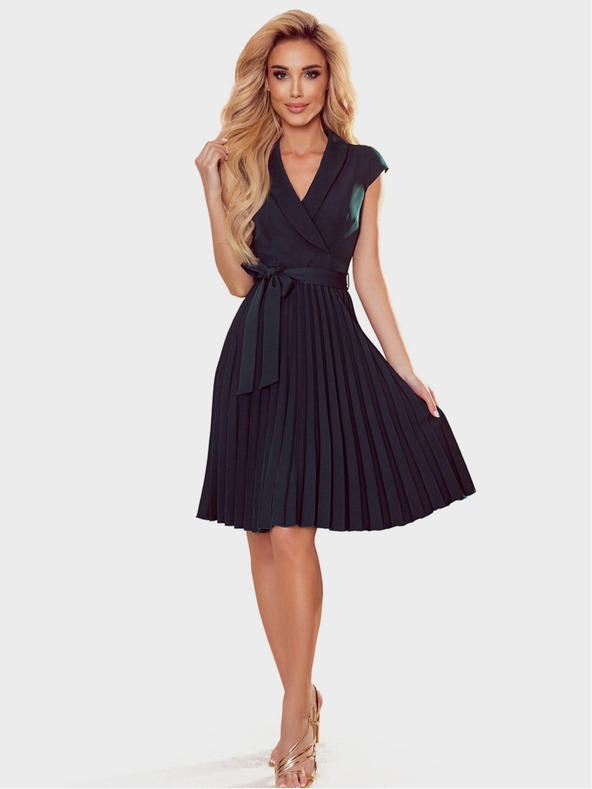 numoco Plisseekleid mit Bleistiftausschnitt - grün Numoco WENDY