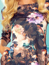 numoco Kleid mit Taschen - braun mit Blumen Numoco JOLA