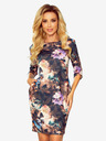 numoco Kleid mit Taschen - braun mit Blumen Numoco JOLA