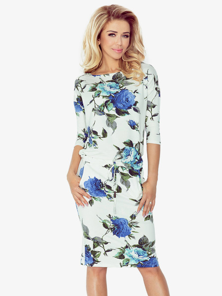 numoco Sportkleid - bunte große blaue Blumen Numoco