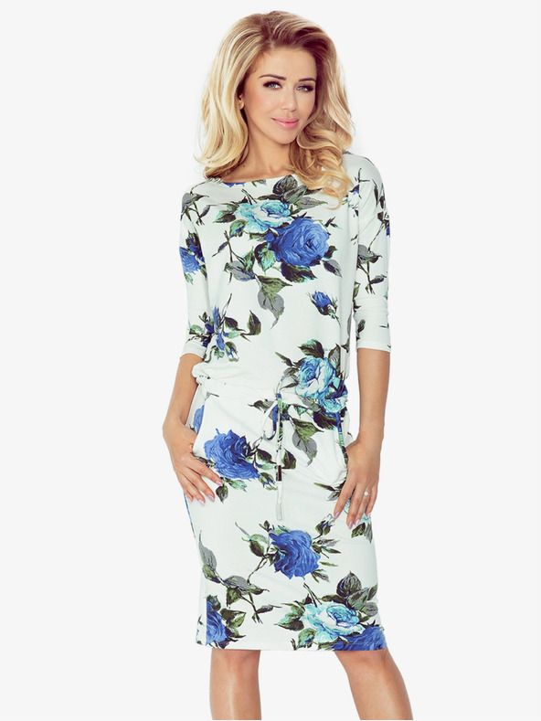 numoco Sportkleid - bunte große blaue Blumen Numoco