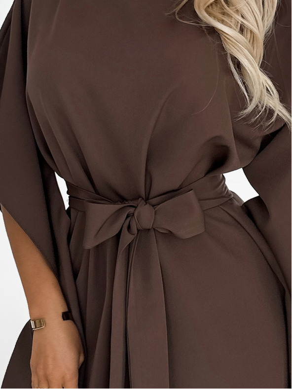 numoco Numoco SOFIA Schmetterlingskleid mit Taillenband