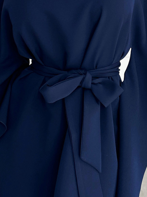 numoco Numoco SOFIA Schmetterlingskleid mit Taillenband