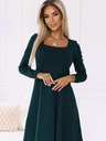 numoco Bequemes Trapezkleid mit langen Ärmeln - grün Numoco IVANA