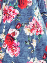 numoco Bequemes Kleid in Übergröße - Blumen auf Jeans Numoco SOPHIE