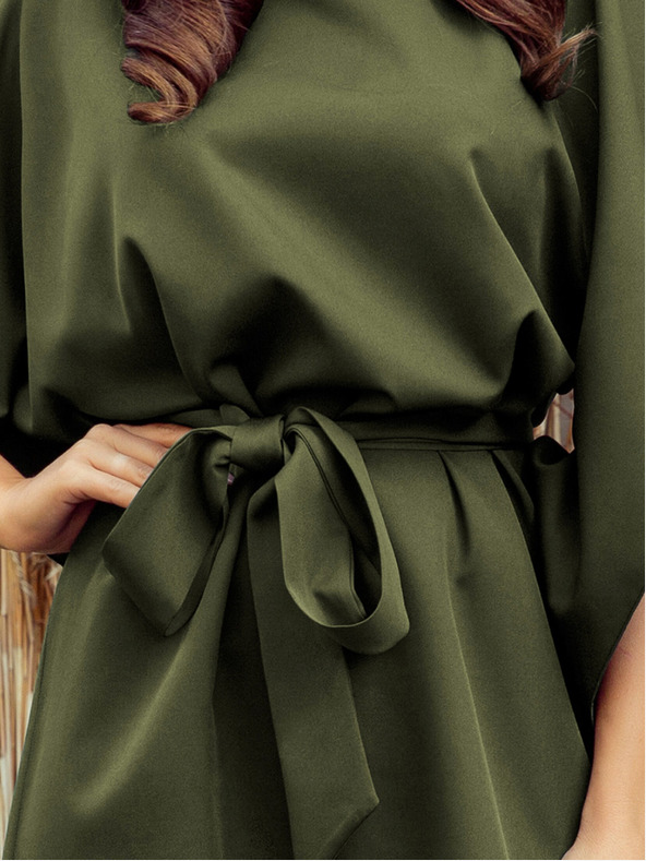 numoco Numoco SOFIA Schmetterlingskleid mit Taillenband