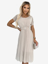 numoco Plissiertes Midikleid mit breitem Gürtel - beige Numoco MIA