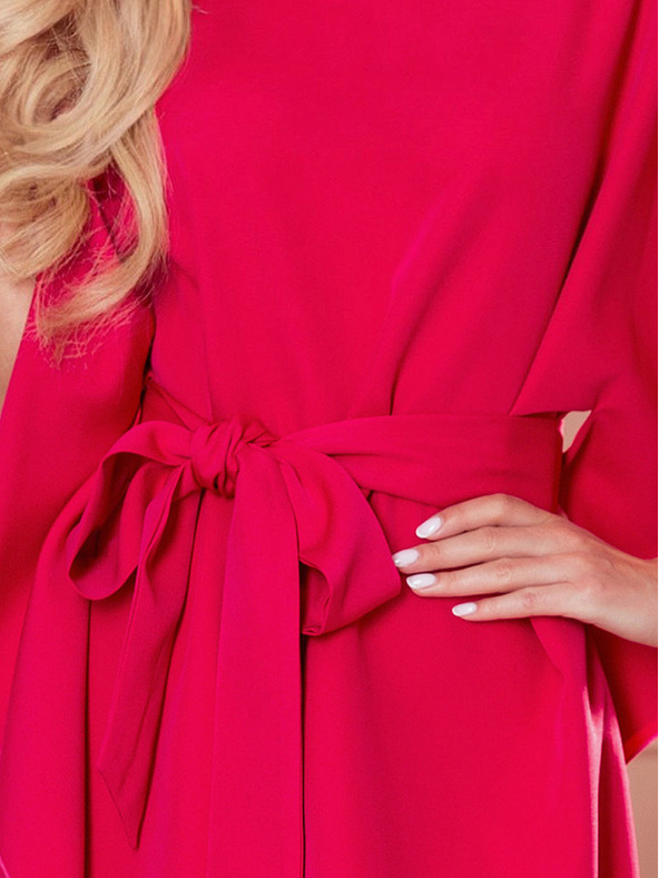 numoco Numoco SOFIA Schmetterlingskleid mit Taillenband