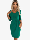 numoco Kleid mit Rüschen und Ausschnitt - grün Numoco IRIS