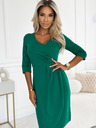 numoco Kleid mit Rüschen und Ausschnitt - grün Numoco IRIS