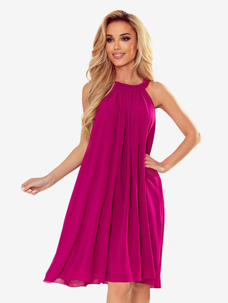 numoco Chiffonkleid mit Schleife - fuchsia Numoco ALIZEE